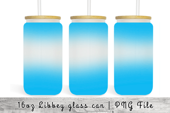 16 Oz Ombre Glass Can Sublimation