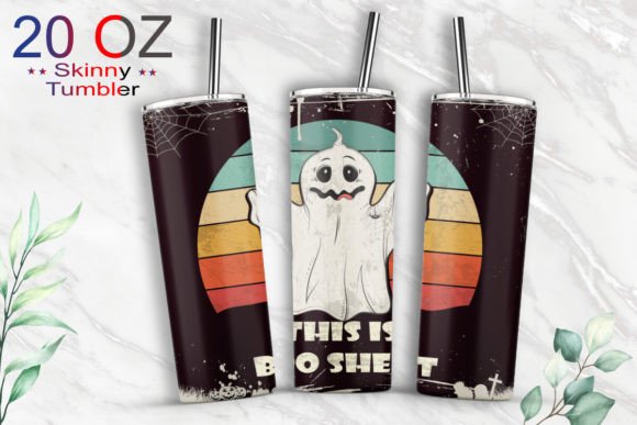 20oz Halloween Boo Sheet
