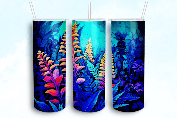 Blue Lupine Flower Stained GSublimation