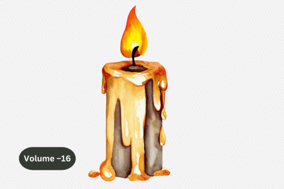 Candle Halloween Vibes Clipart PNG