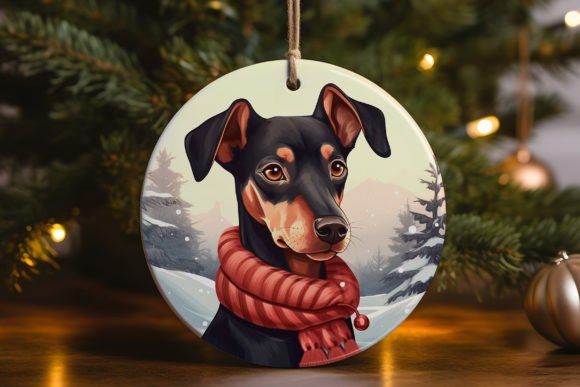 Forest Doberman Ornament