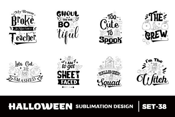 Halloween Quotes Sublimation Bundle -38