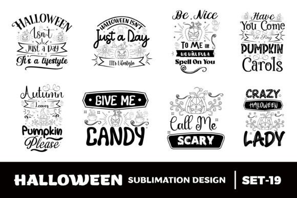 Halloween Quotes Sublimation Set - 19