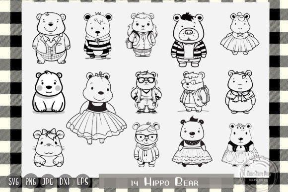 Hippo Bear, Cute Kids, Ballerina
