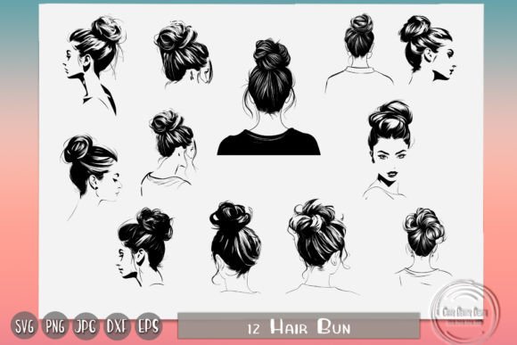 Messy Hair Bun Design