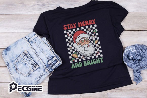 Stay Merry and Bright Christmas Santa